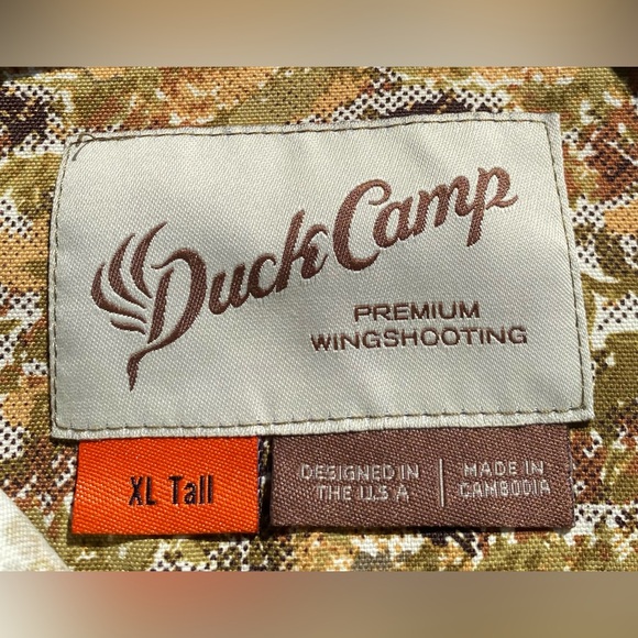 NWT Duck Camp Midland 2.0 Camo Camouflage Button Up Shirt Men’s Size XL Tall - Picture 6 of 10
